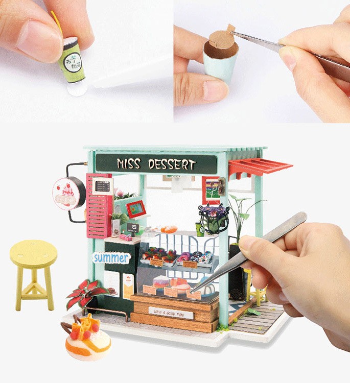 Набор для создания миниатюры (румбокс) «Кондитерский магазинчик» — картинка 6