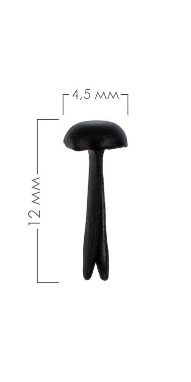 Набор брадсов, 4,5x12 мм, 30 шт., цвет: черный, Mr.Painter — картинка 2