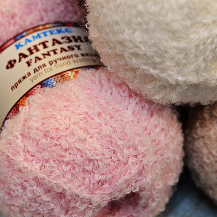 Пряжа Камтекс Фантазия (067), пудра, 5 шт. по 100 г — картинка 3