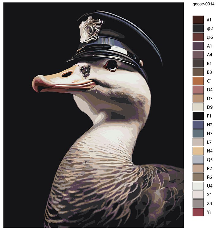 Картина по номерам «Гусь в полицию гожусь» — картинка 2