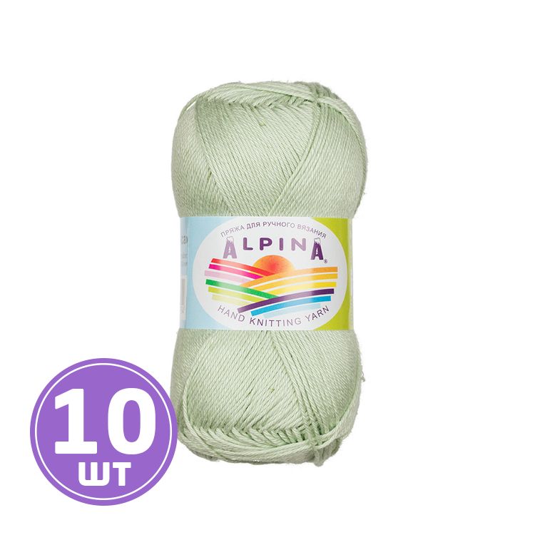Пряжа Alpina ORGANICA (07), светло-серо-зеленый, 10 шт. по 50 г