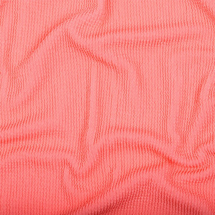 Ткань трикотажная Бифлекс жатка, 3 м, ширина 80 см, 490 г/м², цвет: 2 розовый, TBY — картинка 4