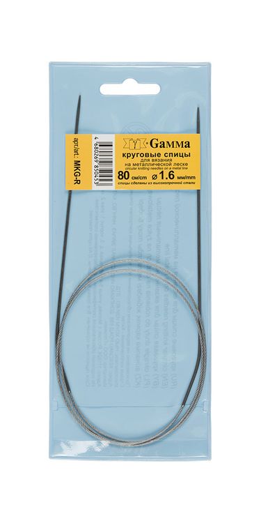 Спицы круговые 80 см, металл, d 1.6 мм, Gamma — картинка 2