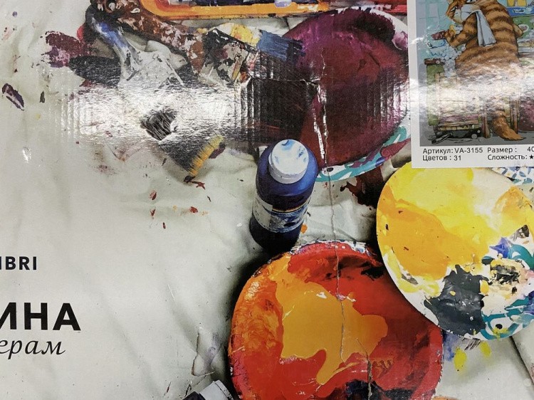 УЦЕНКА. Картина по номерам «Ворчливый кот» (порвана коробка) — картинка 3