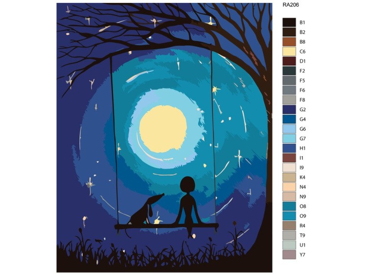 Картина по номерам «В мечтах» — картинка 2