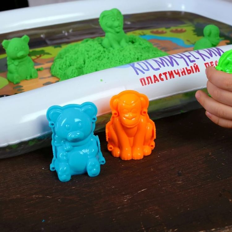 Космический пластичный песок набор «В поисках сокровищ» 3 кг (цвет зелёный) — картинка 11