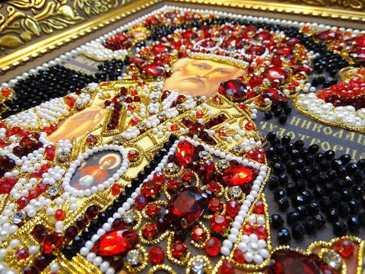 Набор вышивки хрустальными камнями «Николай» (красный) — картинка 11