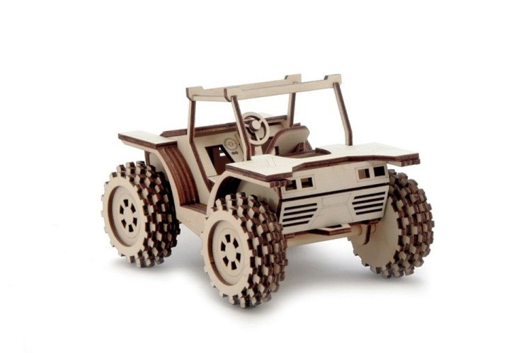 Конструктор из дерева Lemmo автомобиль Багги, 69 деталей — картинка 3