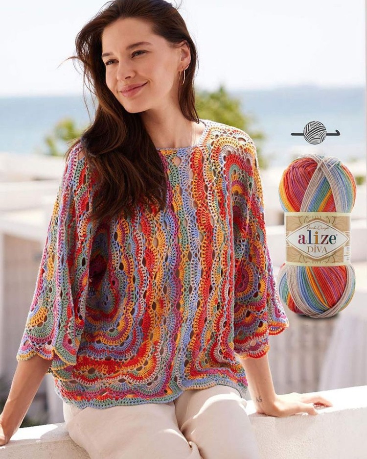 Пряжа ALIZE Diva batik design (3245), мультиколор, 5 шт. по 100 г — картинка 18