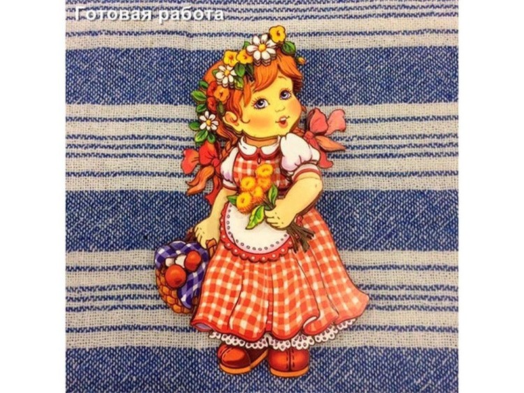 Папертоль «Девочка с корзинкой» — картинка 4