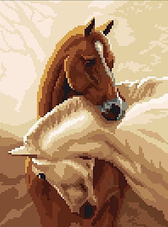 Набор для вышивания «Лошади», NITEX