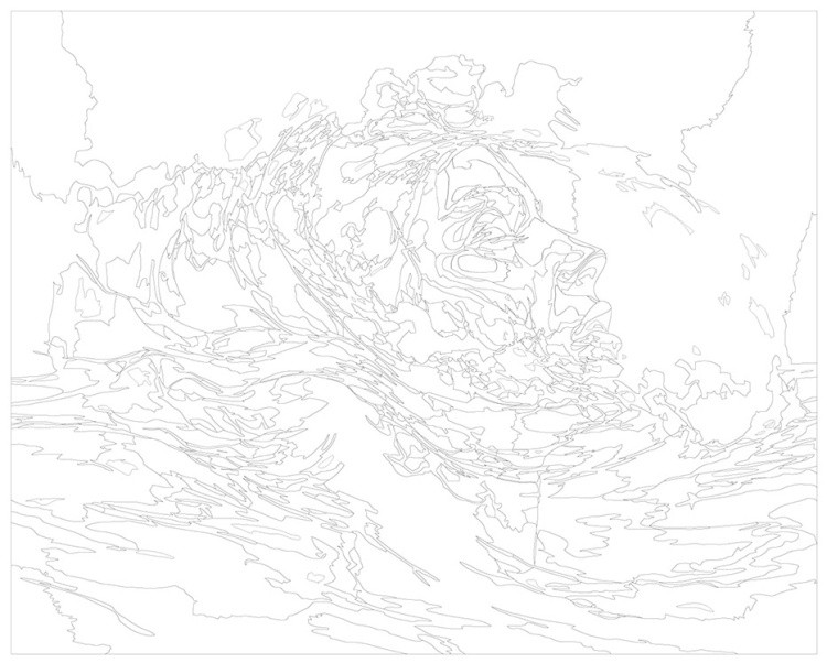 Картина по номерам «Море: Портрет девушки в морских волнах» — картинка 3