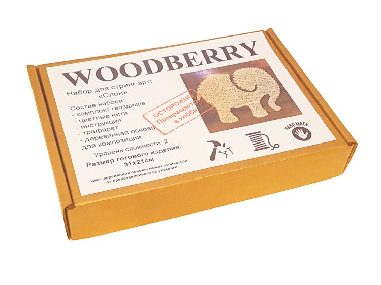 Набор для творчества STRING ART «Слон» — картинка 3