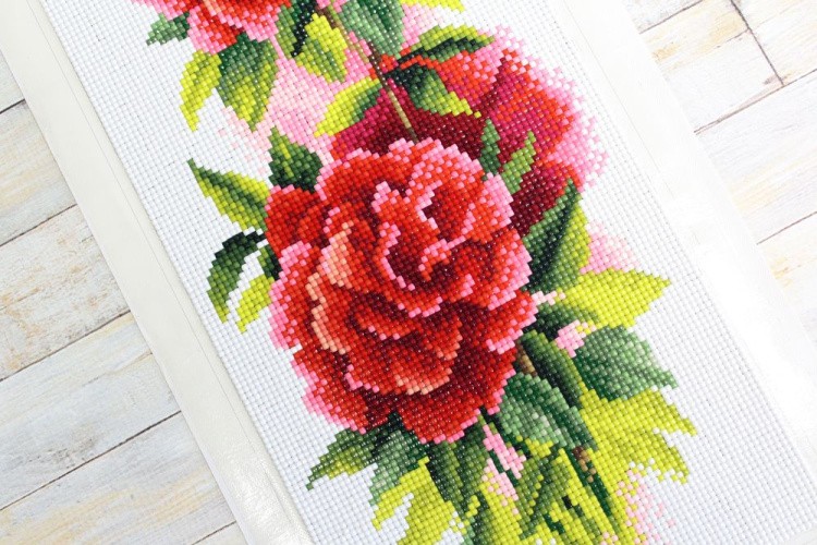 Алмазная вышивка «Розы красные» — картинка 2