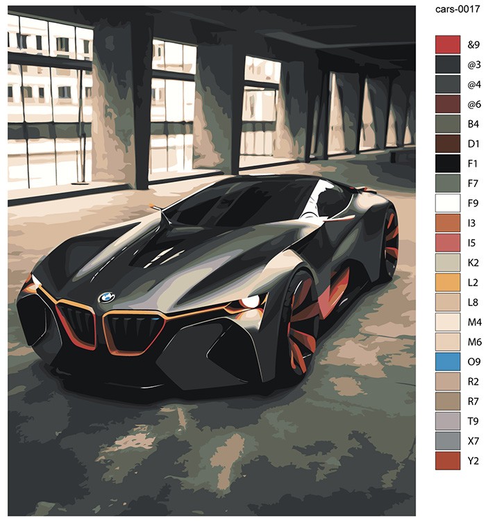 Картина по номерам «Машины: Футуристичный концепт-кар БМВ» — картинка 2