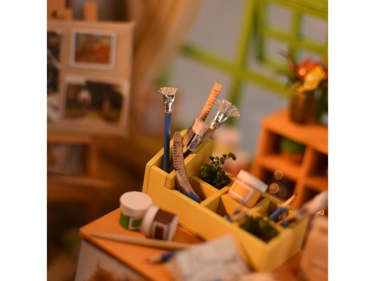 Набор для создания миниатюры (румбокс) «Мастерская художника» — картинка 6