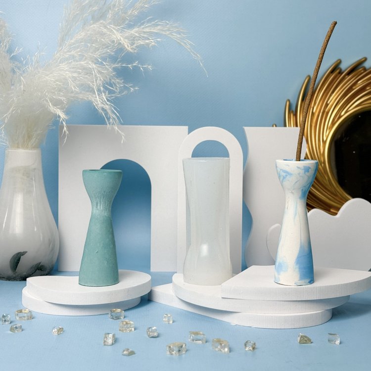 Силиконовый молд - Подсвечник №2, d4,4x10см, 1 шт. — картинка 2