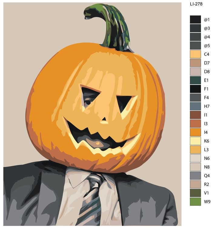 Картина по номерам «Тыквоголовый» — картинка 2