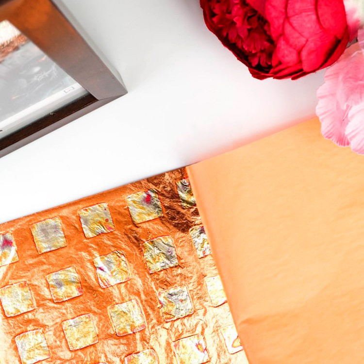 Набор листовой потали 14x14 см 12 листов, цвет: красный квадрат, Pebeo — картинка 3