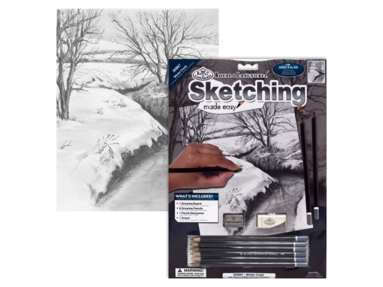 Набор для скетчинга «Зимний ручей» — картинка 2