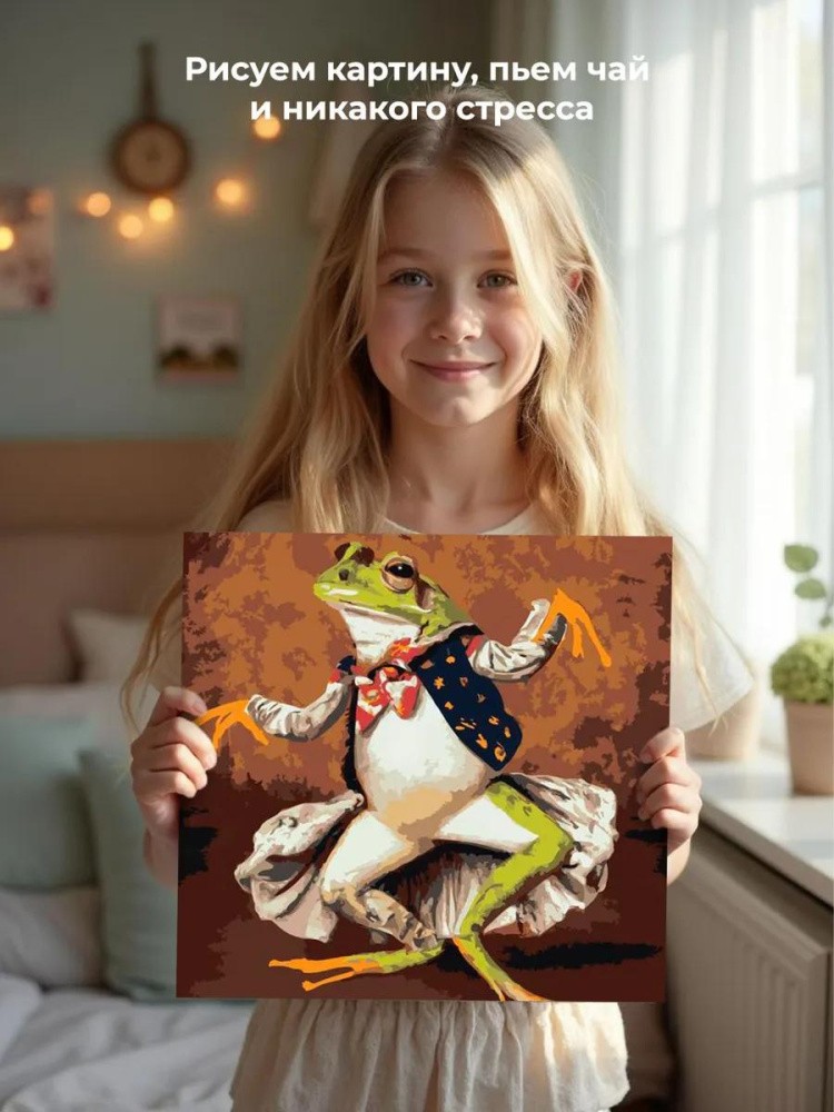 Картина по номерам «Лягушка в костюме» — картинка 7