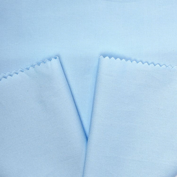 Ткань Поплин стрейч, 1 м х 150 см, 125 г/м², цвет: бледно-голубой, TBY — картинка 3