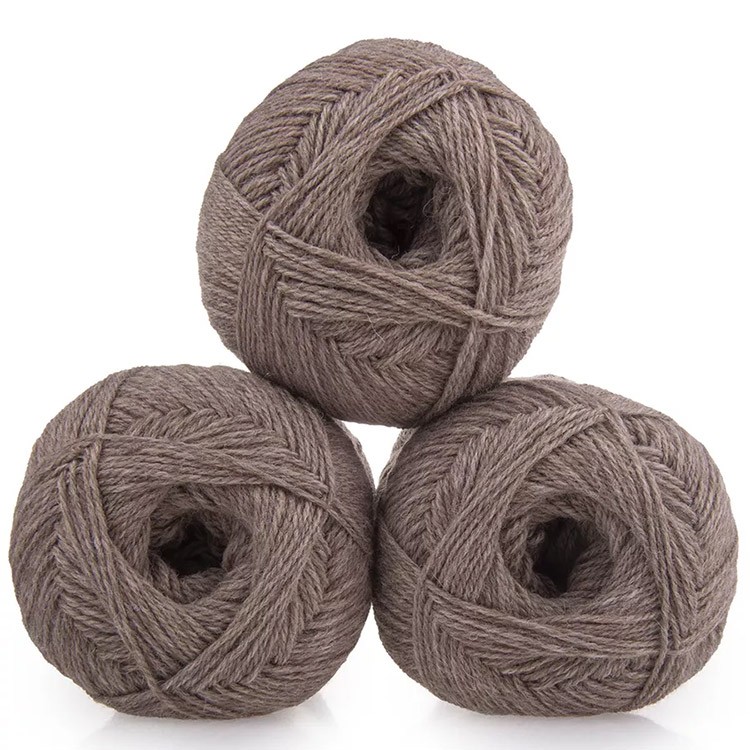 Пряжа из Троицка Шотландский твид (1019), серо-бежевый меланж, 5 шт. по 100 г — картинка 3