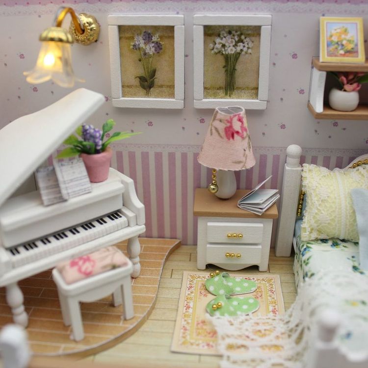 Сборная модель Румбокс. Миниатюрная комната «Музыкальная комната» — картинка 4