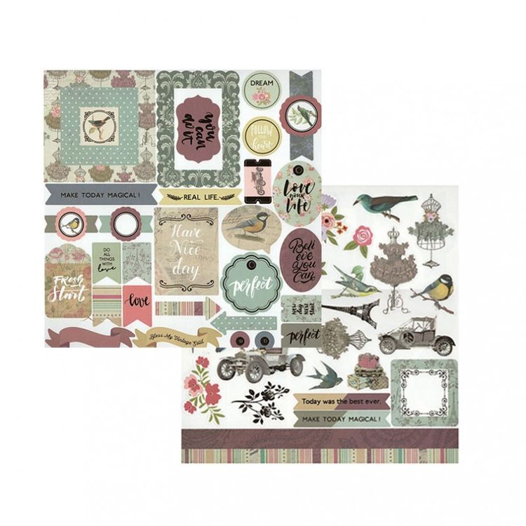 Набор бумаги для скрапбукинга «Модерн» 30,5x30,5 см — картинка 19