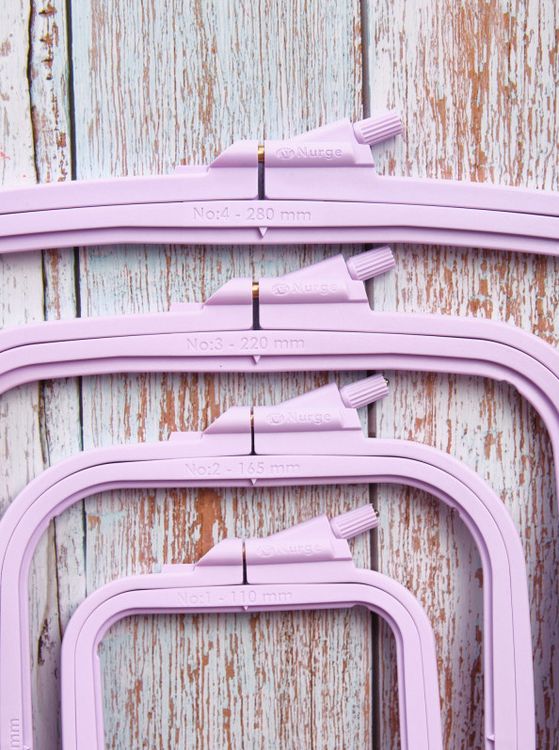 Пяльцы пластиковые прямоугольные с винтом №1, 11х9,5 см, Nurge — картинка 3