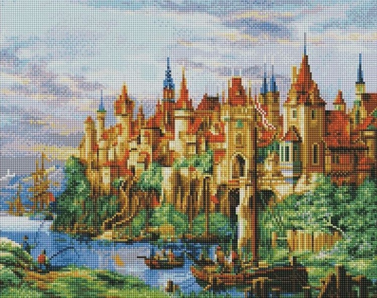 Алмазная вышивка «Средневековый замок»