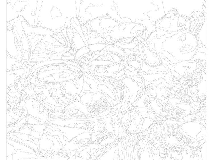 Картина по номерам «Кофе с пирожными» — картинка 3