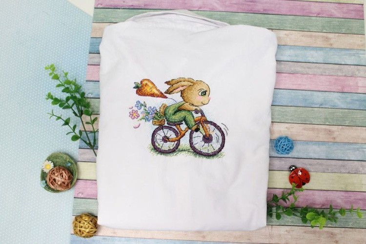 Набор для вышивания «Зайчик-велосипедист» — картинка 2