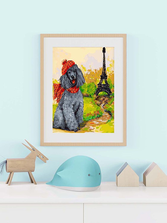 Картина по номерам «Пудель - Парижанин» — картинка 3