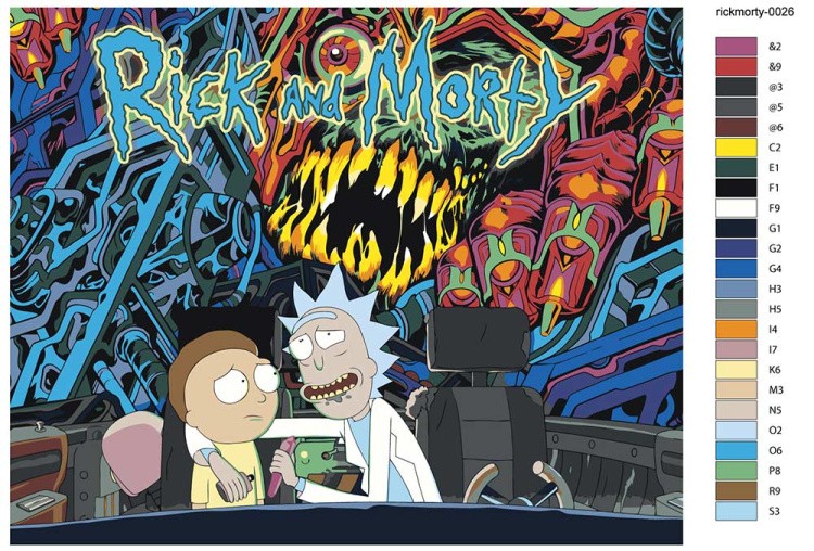 Картина по номерам «Рик и Морти Rick and Morty: Арт 40x50» — картинка 2