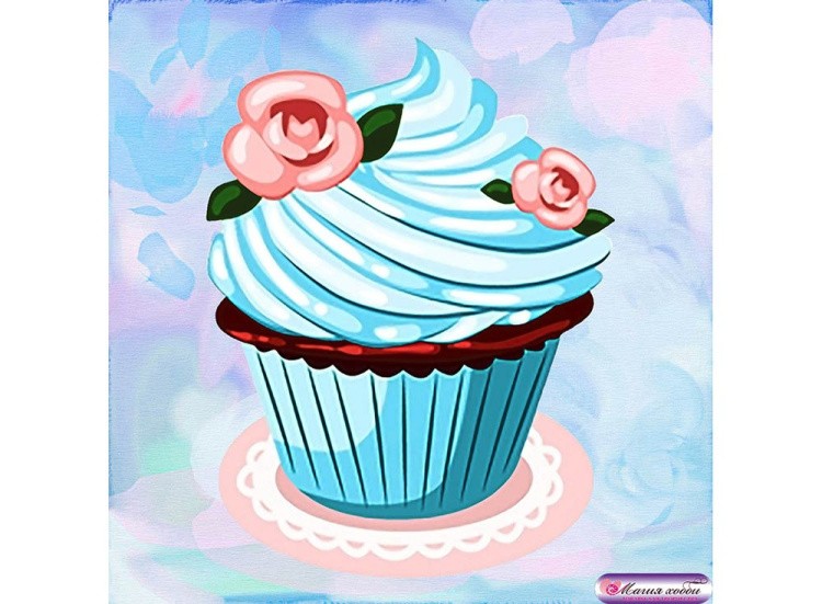 Папертоль «Кекс с розочками» — картинка 3