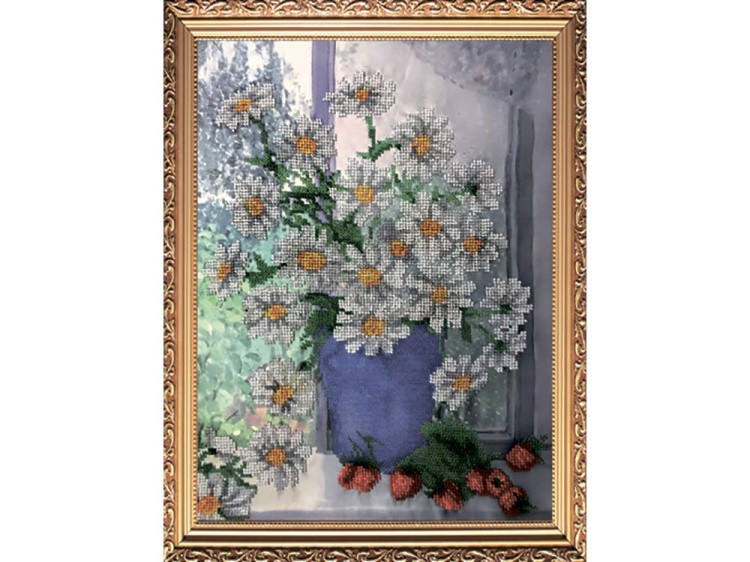 Набор вышивки бисером «Ромашки у окна» — картинка 2
