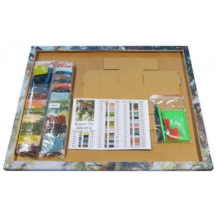 Алмазная вышивка «Леопард в тени ветвей» — картинка 3