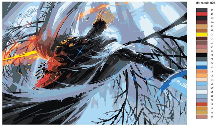 Картина по номерам «Dark Souls Дарк Соулс: Понтифик Саливан» — картинка 2