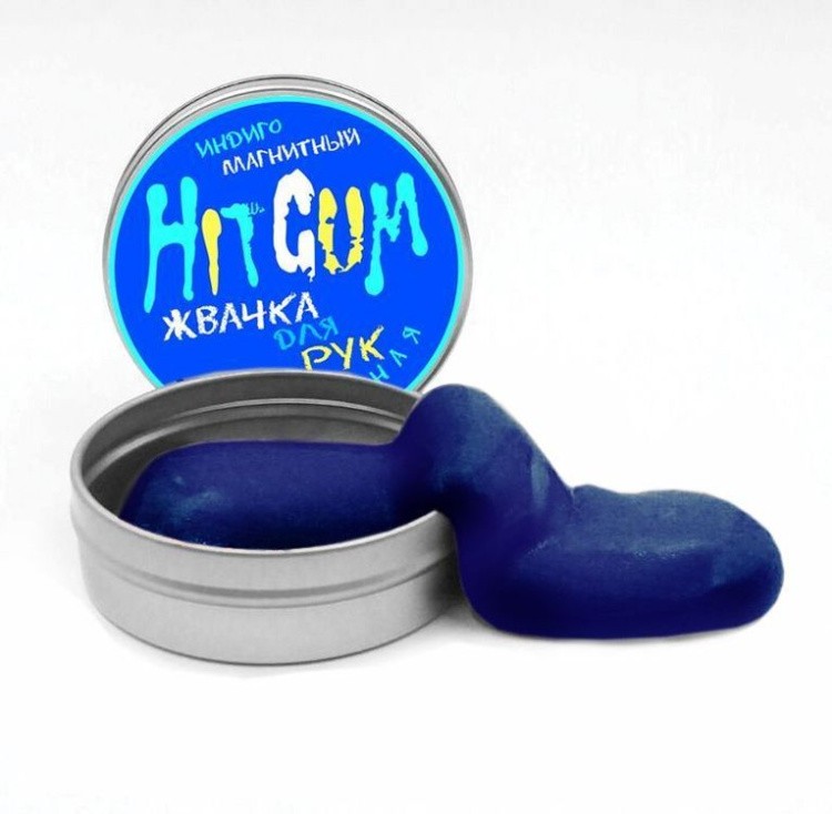 Жвачка для рук HitGum Магнитная, Индиго — картинка 5