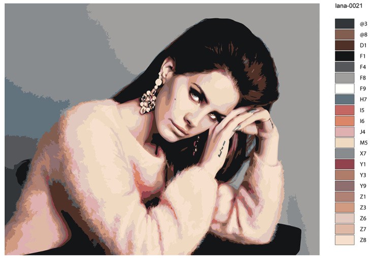 Картина по номерам «Lana Del Rey Лана Дель Рей 10» — картинка 2