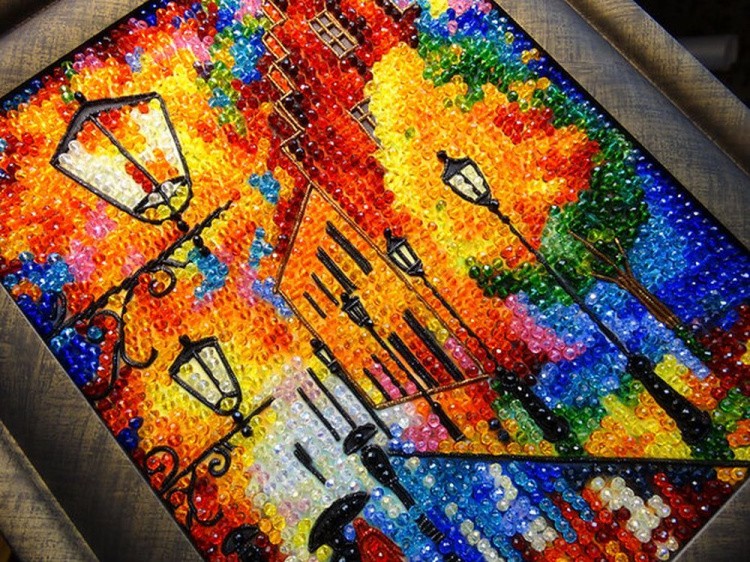 Набор вышивки хрустальными камнями «Огни ночи» — картинка 2