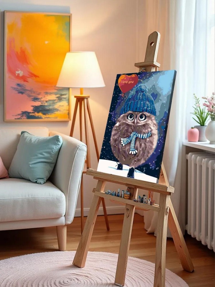 Картина по номерам «Маленький совёнок» — картинка 10