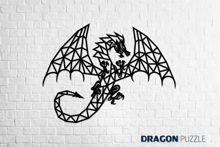 Деревянный интерьерный пазл «Дракон», Eco Wood Art — картинка 2