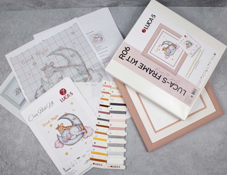 Набор для вышивания с рамкой «Слоненок спит» — картинка 4