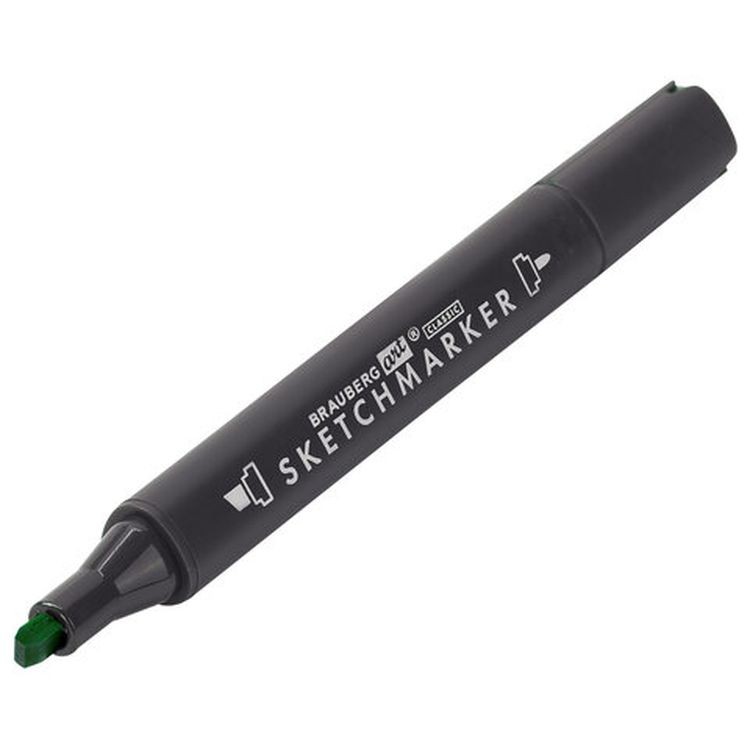 Маркер для скетчинга двусторонний 1 мм - 6 мм BRAUBERG ART CLASSIC, цвет: бледно-зеленый — картинка 6