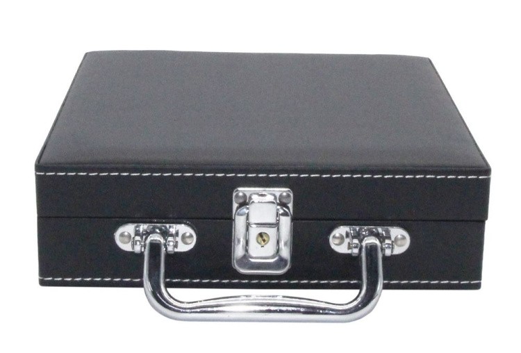 Покерный набор STARS, 100 фишек 14 г с номиналом в кожаном кейсе — картинка 2