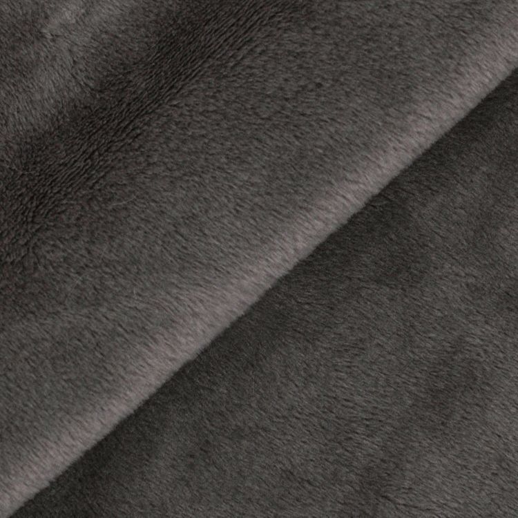 Плюш PEV, 48x48 см, 273 г/м2, 100% полиэстер, цвет: 36 темно-серый/dark grey, Peppy