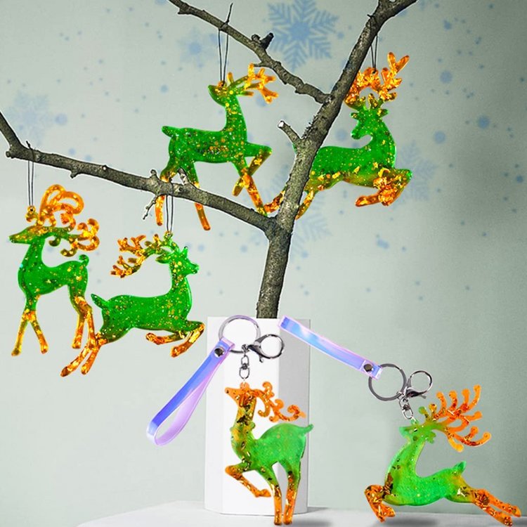 Силиконовый молд - Олени №2, 18x14см — картинка 3