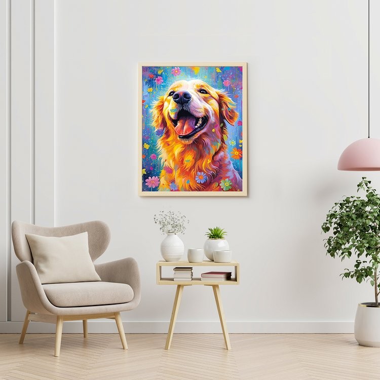 Картина по номерам «Золотистый ретривер» — картинка 3